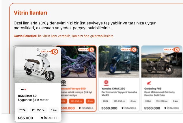 Gazla Paketleri Vitrin İlanları